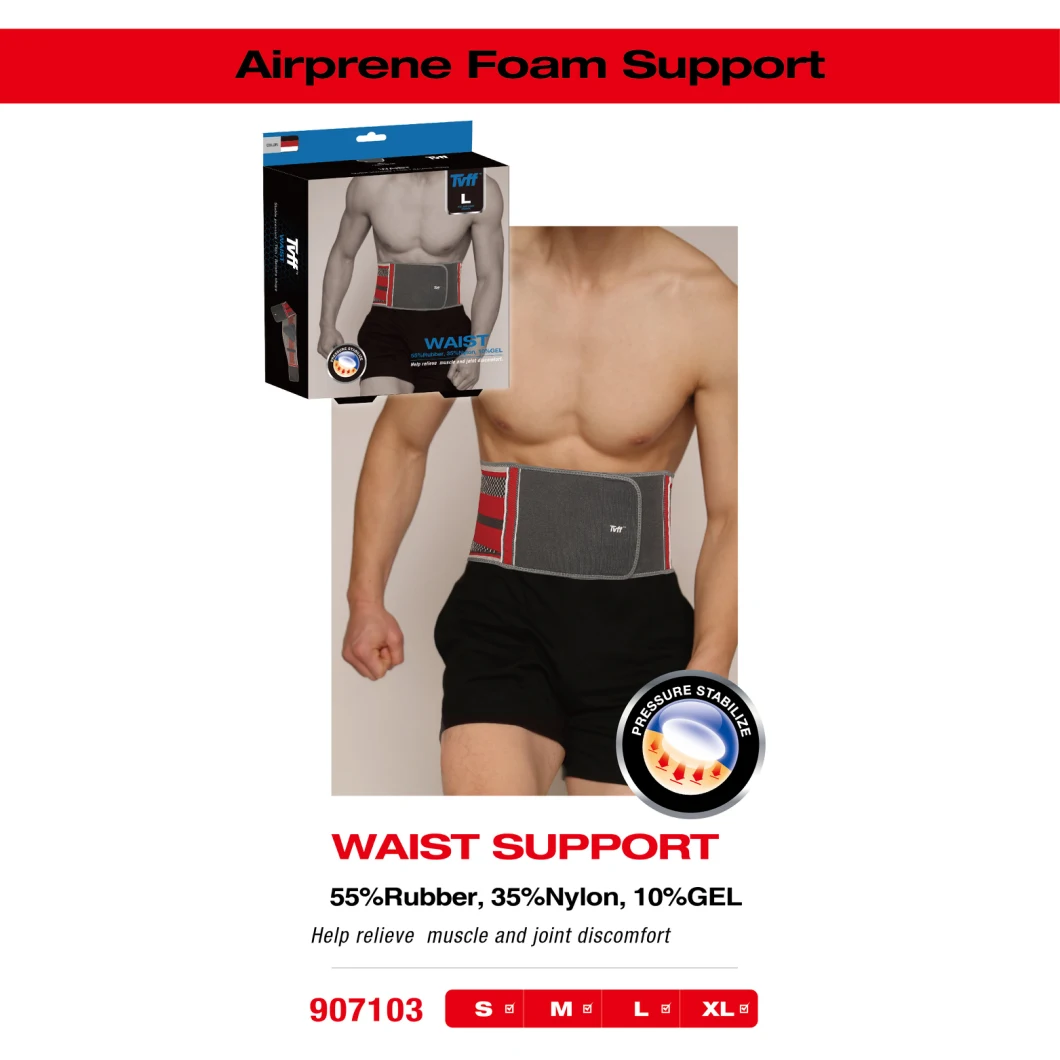 Dual Adjustable Straps and Breathable Lower Working Waist Neoprene Medical Elastic Back Support Belt