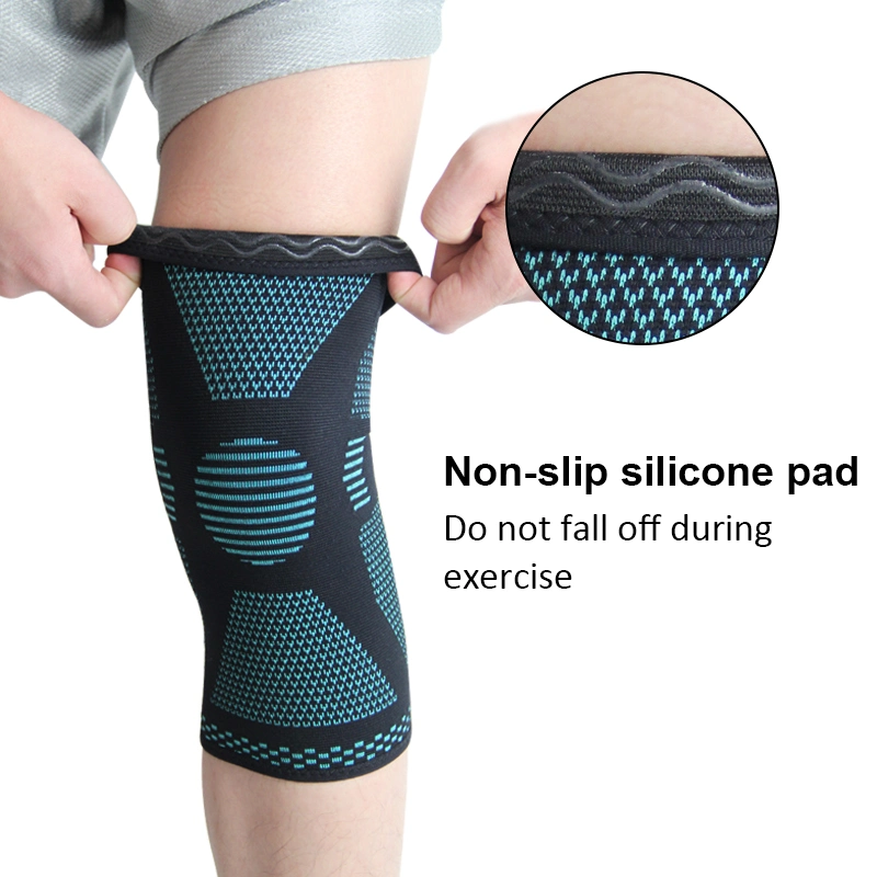 Elastic and Breathable Fabric Compression Knee Sleeve for Running