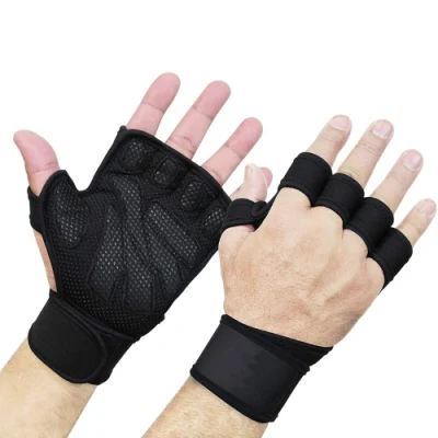 Guantes de entrenamiento de levantamiento de pesas con soporte para manos con muñequeras integradas Hombres Mujeres Unisex Ideal para gimnasio Fitness, entrenamiento cruzado Wyz19643