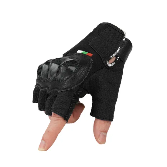 Venta al por mayor guantes tácticos de medio dedo Unisex sin dedos montar motorista equipo de protección guante verano transpirable guantes de motocicleta