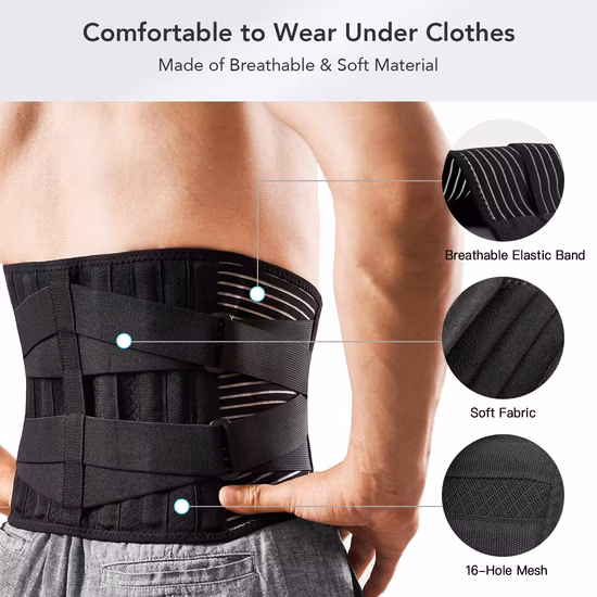 Soporte lumbar de neopreno ajustable al por mayor Soporte de cintura de entrenamiento de protección deportiva