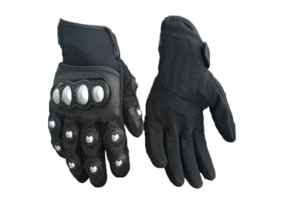 Guantes de motociclista PRO negro protector de alta calidad