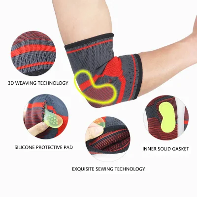 Sports Fitness Gym Elbow Protector Brace Elbow Brace Soporte de compresión Manga Brace Pad Codera Soporte